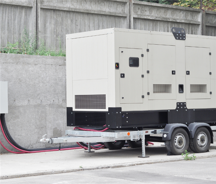 White generator for a commerical property ready for use on a large storm loss